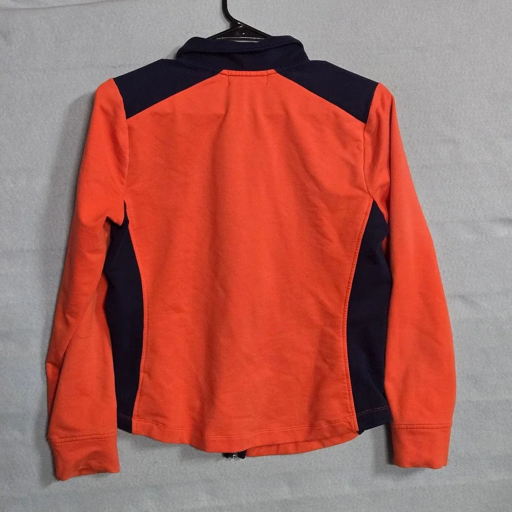 Lauren Active Ralph Lauren Orange Navy Colorblock Full Zip Track Jacket Womens M
